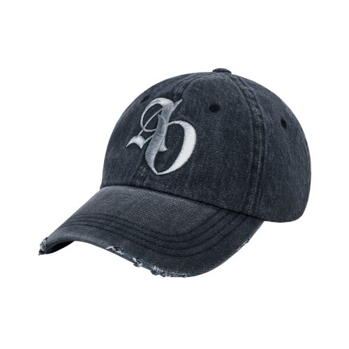 Musinsa Acm De La Vie New Symbol Logo Damage Denim Ball Cap Black