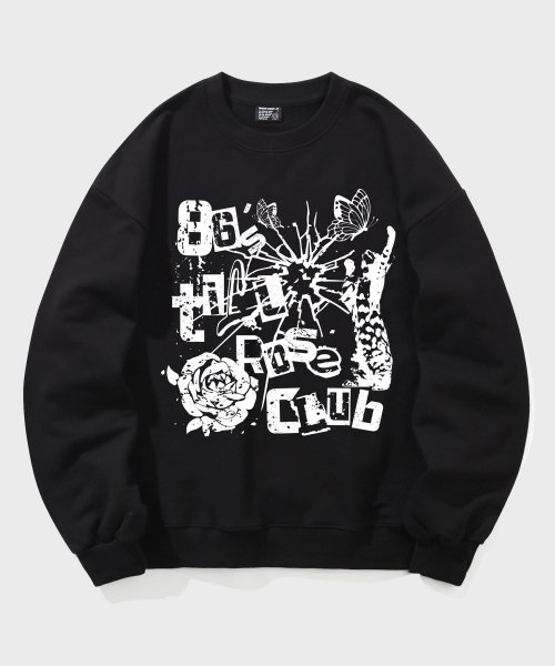 Musinsa Elimeno El Rose Club Overfit Sweatshirt Black