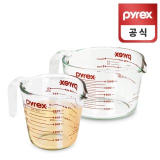 파이렉스(PYREX) 오리지널 계량컵 2종 500ml+1000ml