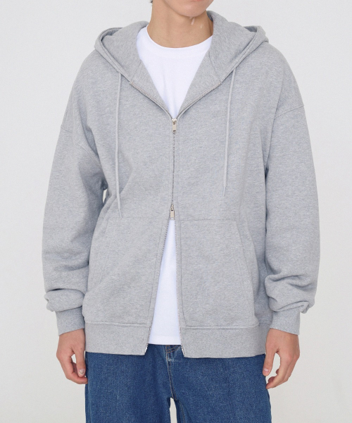 MUSINSA AGAINST ALL ODDS Sweat Hooded Zip Up Gray