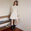 쎄무아듀(CEST MOIDEW) Cest_White stand up collar shirt dress