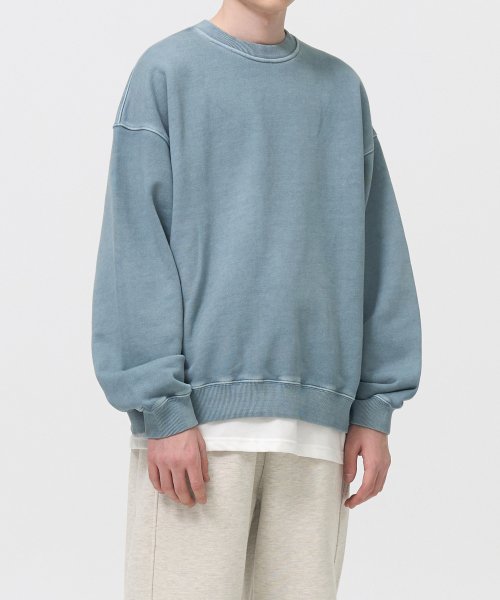 Musinsa Toffee Pigment Overfit Sweatshirt Sky Blue