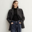 르(LE) wool multi-color blazer (charcoal)