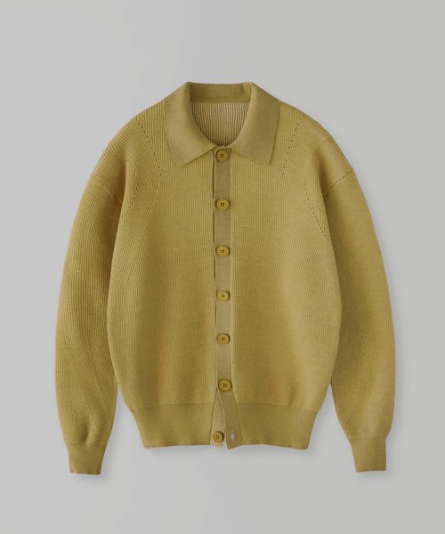 Musinsa Lafudgestore Washed Wool Double Knit Cardigan Golden Olive