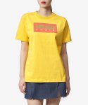 겐조(KENZO) 여성 로고 프린트 반소매 티셔츠 - 골든 옐로우 / FC62TS0104SY40