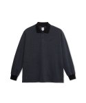 폴라(POLAR) Polo LS Shirt Houndstooth - Black / Grey