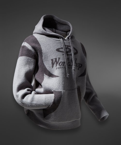 MUSINSA TRAVEL Division Knit Hood Gray