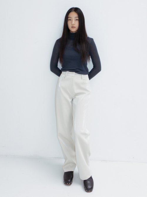 Enamel Straight Pants_Ivory