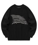 세인트페인(SAINTPAIN) SP 자카드 아메리칸 니트 스웨터-블랙