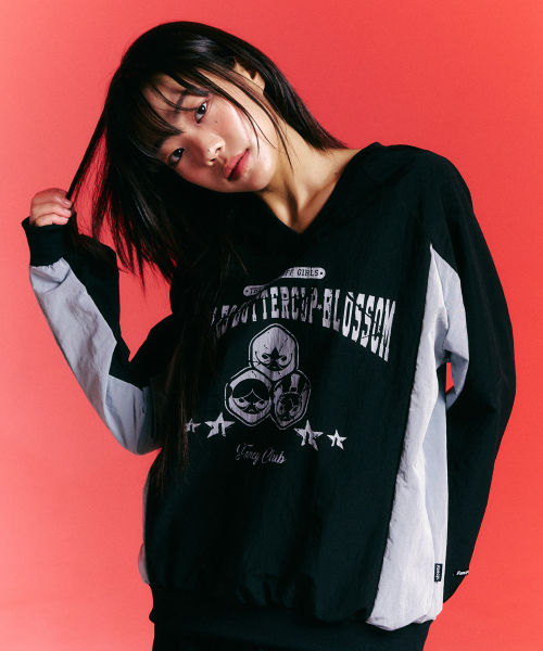 Musinsa Fancy Club Ppg X Fancy Baseball Raglan Nylon Warm Up Black