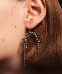 먼데이에디션(MONDAY EDITION) Ball Chain Bow Earrings