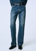 세비지(SAVAGE) Straight Fit Denim Jeans - Mid Blue