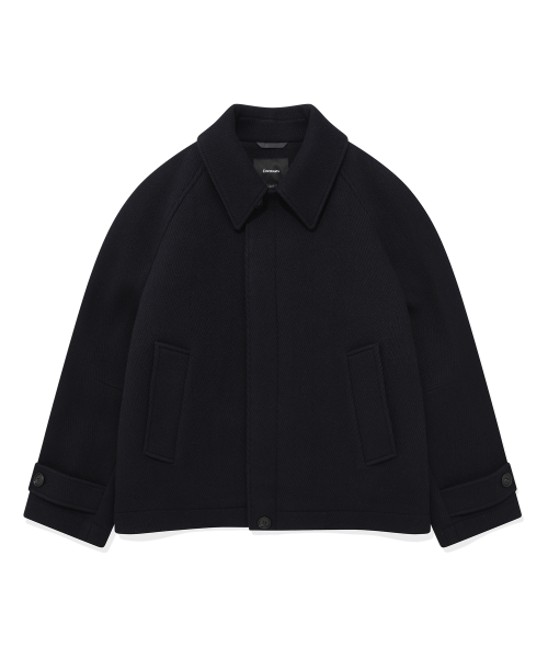 Musinsa Covernat Wool Half Mac Coat Navy