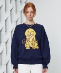 세븐셀라(SEVENSELAH) Puppy Balloon Sweat Shirt Navy