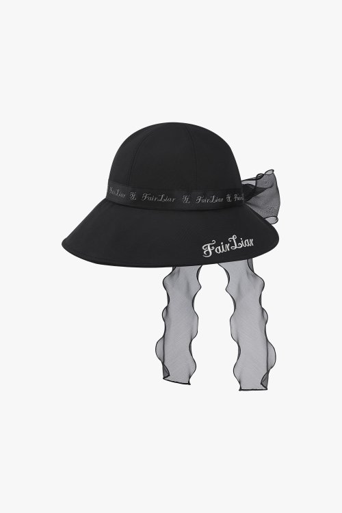 Musinsa Fairliar Ribbon Detachable Brim Bucket Hat Black