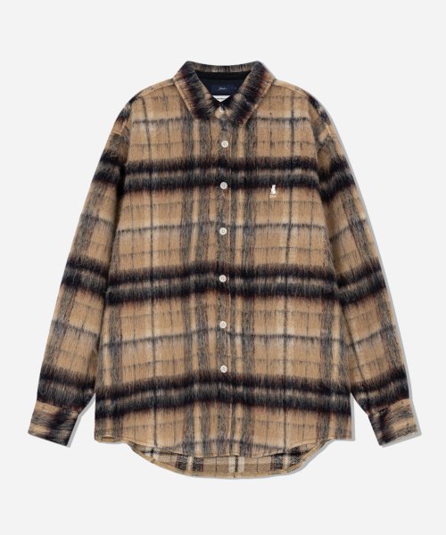 MUSINSA YALE JAPAN FABRIC FLANNEL HERITAGE DAN SHIRT BEIGE