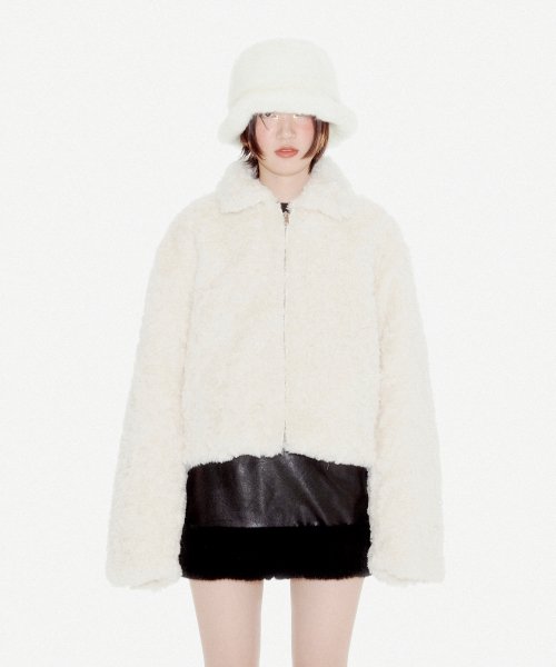 Musinsa Youhee Youhee Shearing Fur Jacket Ivory