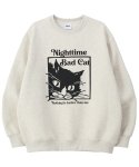 낫띵이즈베럴댄미(NOTHINGISBETTERTHANME) BAD CAT SWEATSHIRT_oatmeal