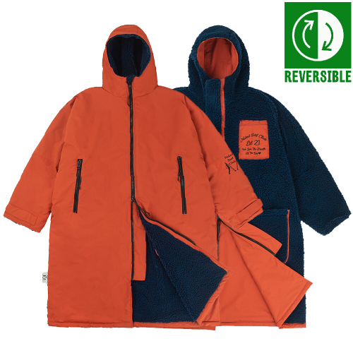 MUSINSA NAKED SURF CLUB PET Recycled Dry Coat Orange Navy