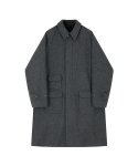벨리프(BELLIEF) wool Raglan Balmacaan Coat (Charcoal)