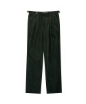벨리프(BELLIEF) Corduroy adjust 2Pleats relaxed Trousers (Green)