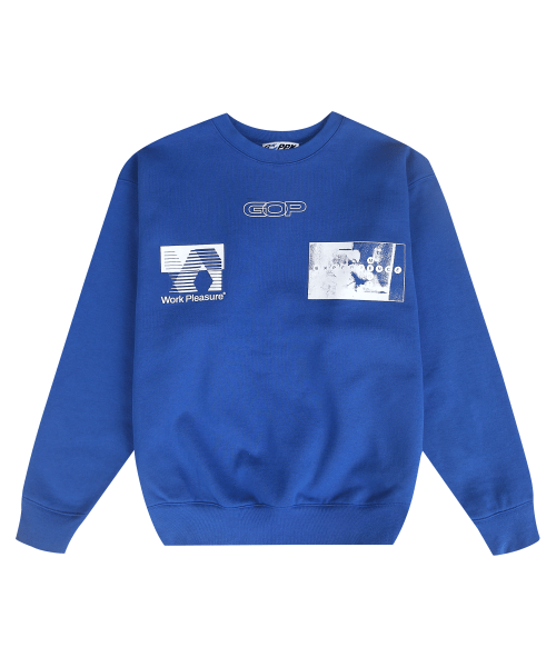 MUSINSA GRAM OUNCE POUND Work Pleasure Sweatshirt Royal Blue