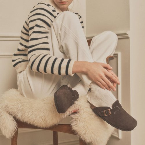 Unisex Fur Slippers NOAH IN-2023-80 Chocolate