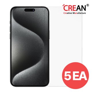 크레앙(CREAN) 9H 글라스 아이폰15/15프로 강화유리 5매