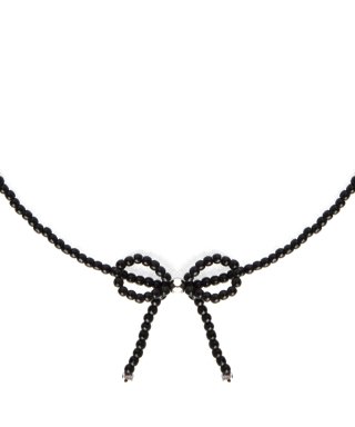 스칼렛또 [Surgical steel] SDJ205 Ribbon Mini Beads Necklace