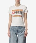 디젤(DIESEL) 여성 T 언커티 반소매 티셔츠 - 화이트 / A134530HERA141