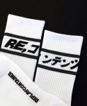 리플레이컨테이너(REPLAY CONTAINER) black line socks (white)