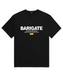 바리게이트(BARIGATE) 시그니처 로고 오버핏 반팔 티셔츠 (BS001) 블랙/옐로우
