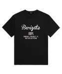 바리게이트(BARIGATE) BR 로고 오버핏 반팔 티셔츠 (BS002) 블랙/화이트