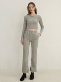 카인더베이비(KINDABABY) velvet top & track pants set up - gray