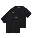 커버낫(COVERNAT) [2PACK] 쿨 코튼 티셔츠 블랙+블랙