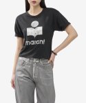 이자벨마랑(ISABEL MARANT) 여성 콜디 반소매 티셔츠 - 블랙:실버 / TS0004FAA1N10E01BK