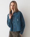 후아유(WHO.A.U) Steve Crop Denim Shirts / WHYJE2336F