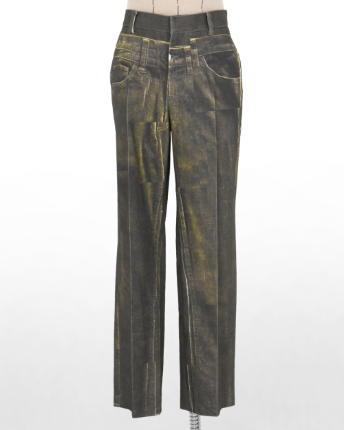 CORDUROY PRINTED PANTS (DARK BROWN)