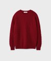 CABLE MERINO WOOL KNIT [RED]