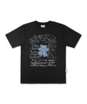 엠블러(AMBLER) Blue bear in the dream 오버핏 반팔 티셔츠 AS1101 (블랙)