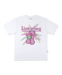 엠블러(AMBLER) Lighting bear 오버핏 반팔 티셔츠 AS1102 (화이트)