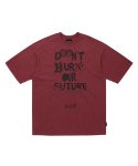 아조바이아조(AJOBYAJO) [PBA] DBOF Collage T-Shirt [BURGUNDY]