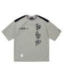 아조바이아조(AJOBYAJO) [PBA] Total Logo Nylon T-Shirt [LIGHT GREY]