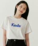 케즈(KEDS) 에센셜 로고 티셔츠(KD2RSG2101FOWH)
