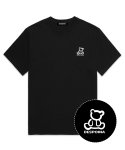 우즈(OUSE) Teddy bear 오버핏 반팔 티셔츠 (DS009) 블랙