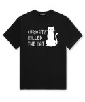 우즈(OUSE) Killed the cat 오버핏 반팔 티셔츠 (DS012) 블랙