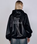 UNIQUE GLOSSY LEATHER JACKET_BLACK