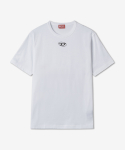 디젤(DIESEL) 남성 저스트 D 로고 반소매 티셔츠 - 화이트 / A098640HERS100