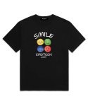 위씨(WISSY) Smile Emoticon 오버핏 반팔티셔츠 (WS007) 블랙