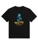 위씨(WISSY) Colorful Vase Logo 오버핏 반팔티셔츠 (WS013) 블랙